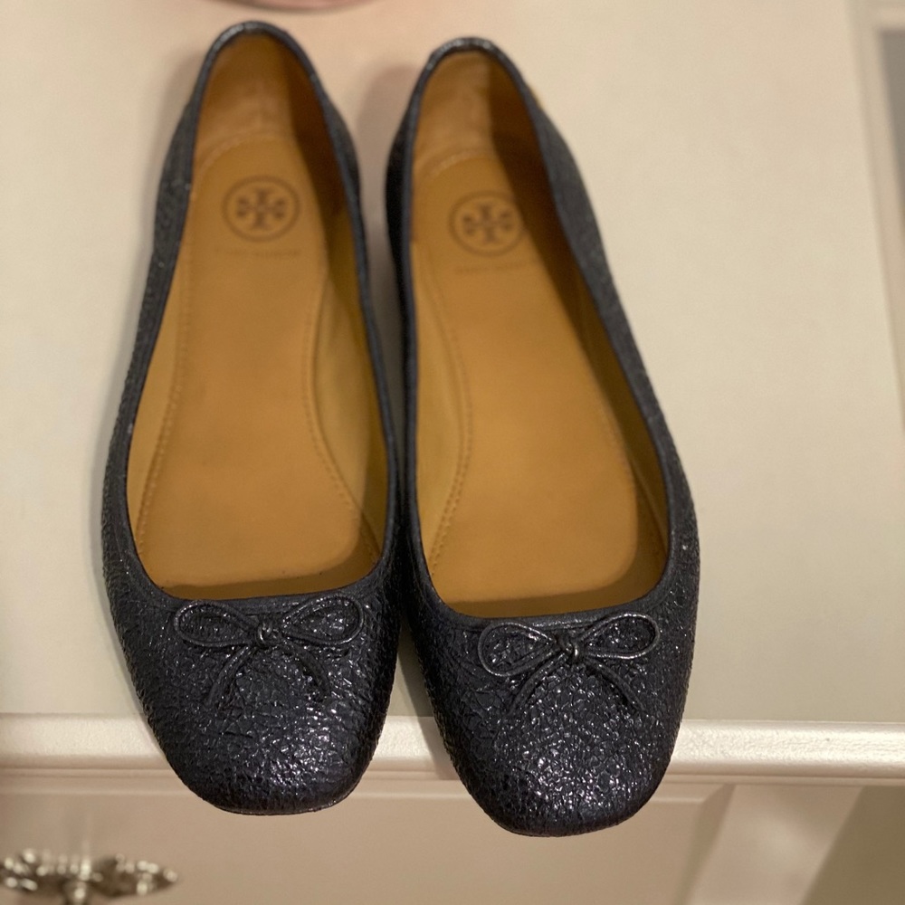 Tory Burch Laila 2 Crinkle Metallic Flats